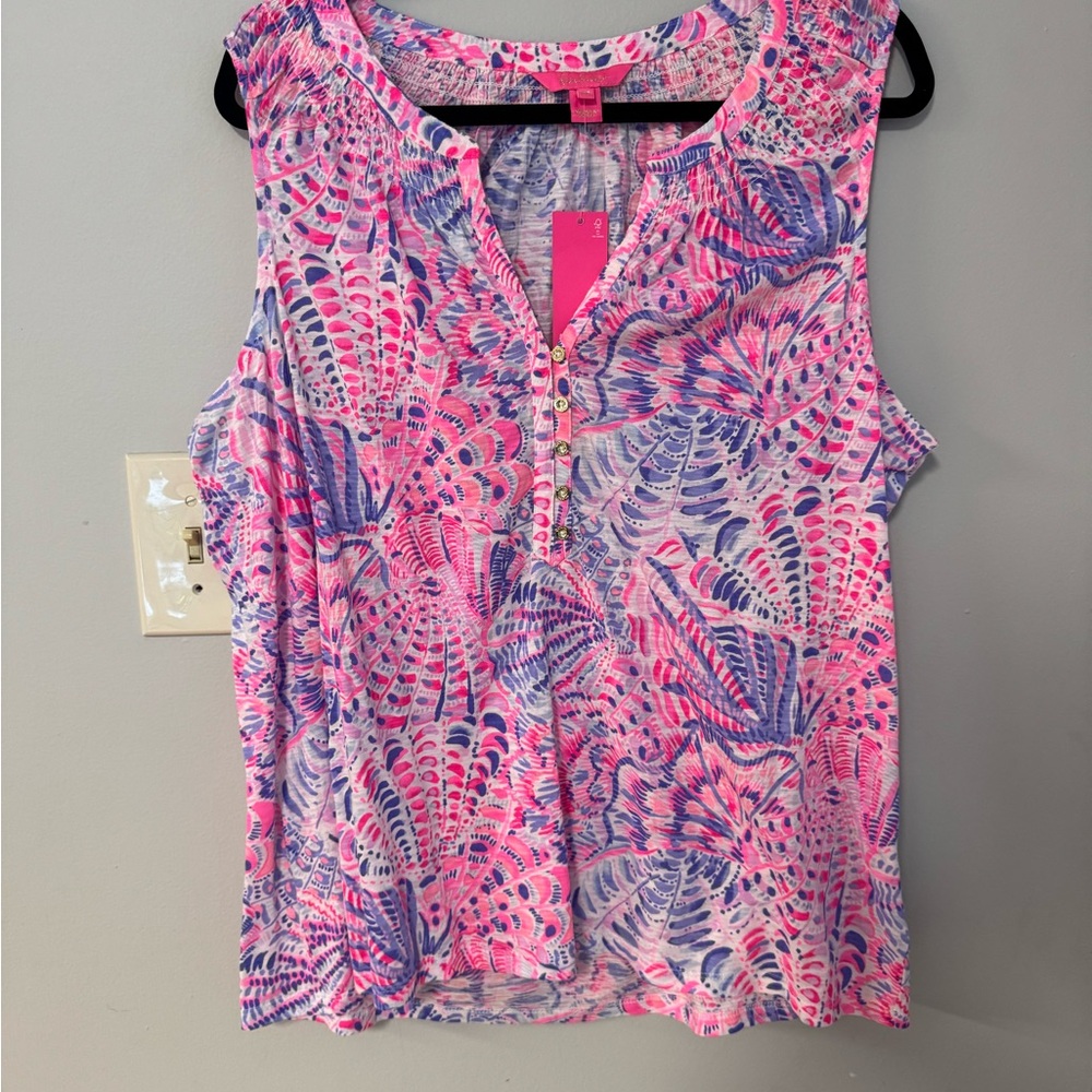 Lilly Pulitzer Essie Top Raz Berry Sea You Soon